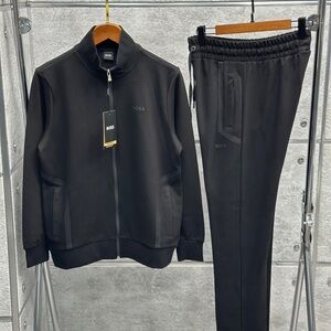 Boss Black Zip-Up Track Jacket with Matching Joggers